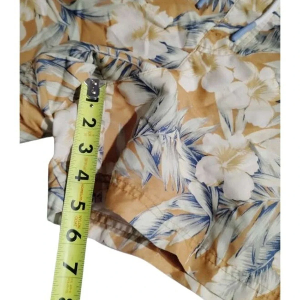 American Eagle Outfitters‎ Mens Swim Trunks Tropical Floral XL Blue Waistband